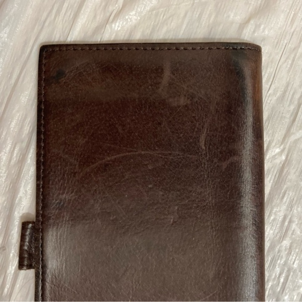 Coach vintage brown leather checkbook slipcover - Picture 11 of 11